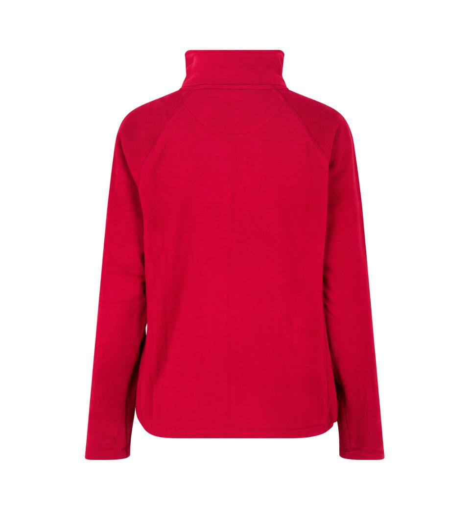 Mikrofleece Cardigan - Dame - Rød - ID 0805