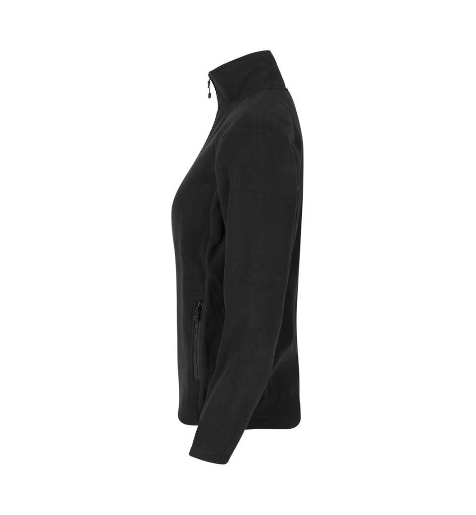 Mikrofleece Cardigan - Dame - Sort - ID 0805