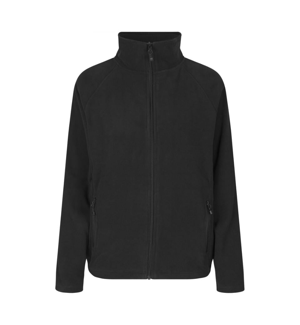 Mikrofleece Cardigan - Dame - Sort - ID 0805