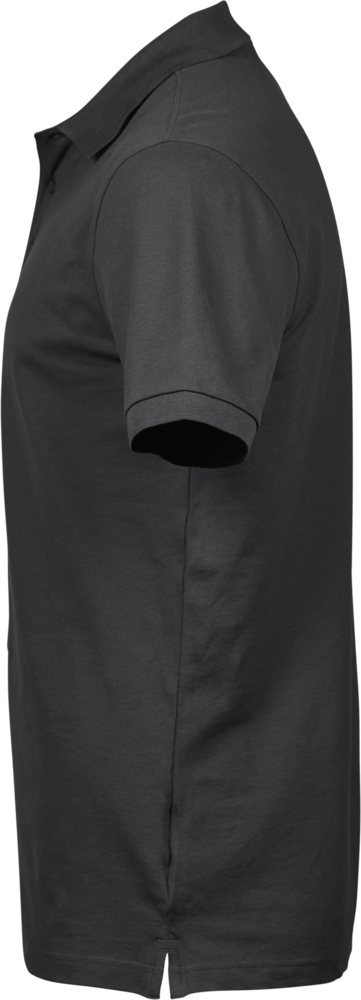 Luxury stretch polo T-shirt, Mørk Grå - Style 1405
