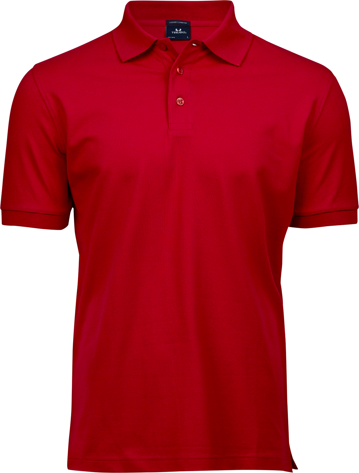 Luxury stretch polo T-shirt, Rød - Style 1405