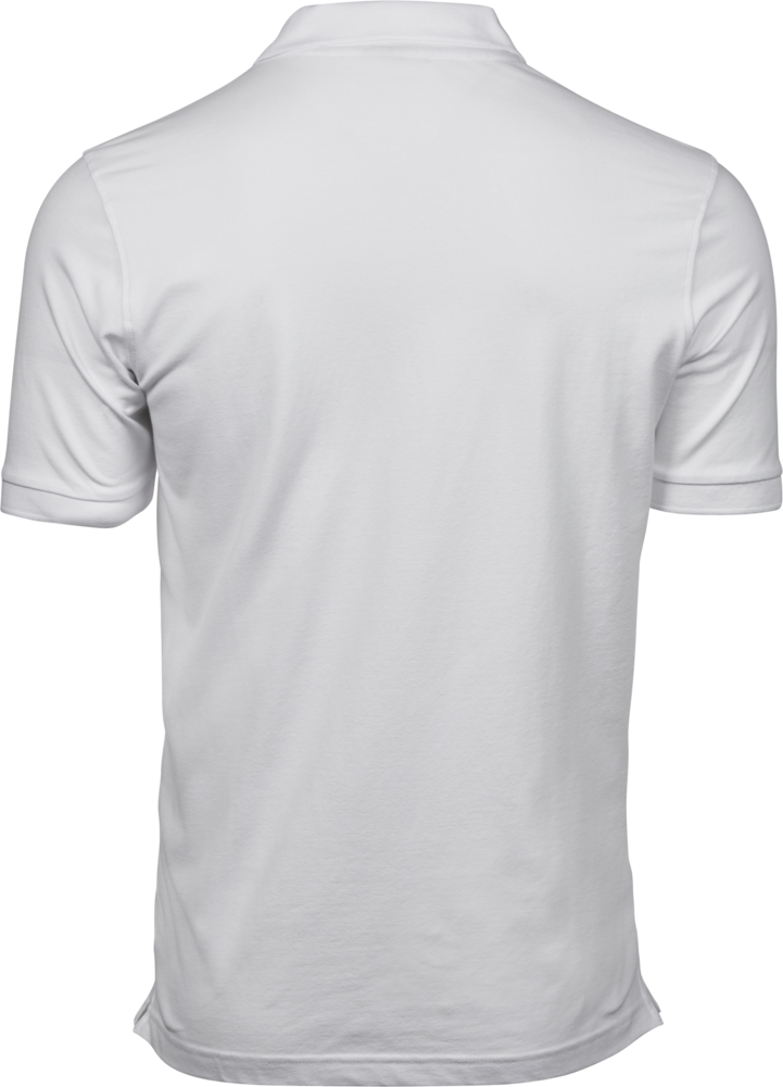 Luxury stretch polo T-shirt, Hvid - Style 1405
