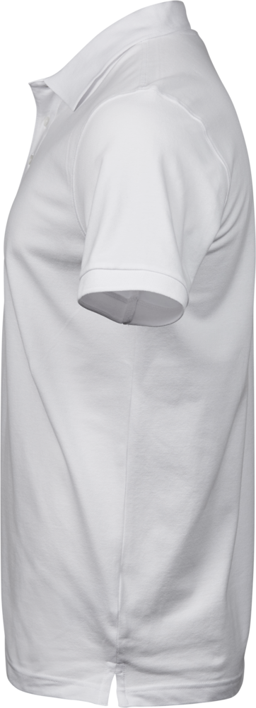 Luxury stretch polo T-shirt, Hvid - Style 1405