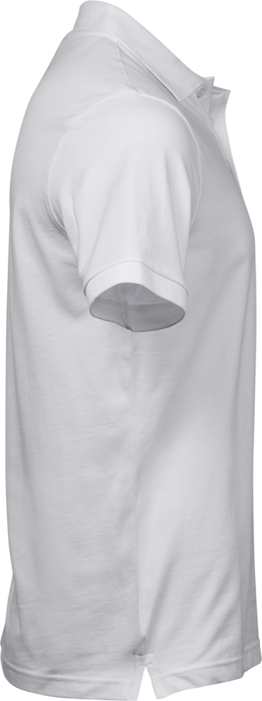 Luxury stretch polo T-shirt, Hvid - Style 1405
