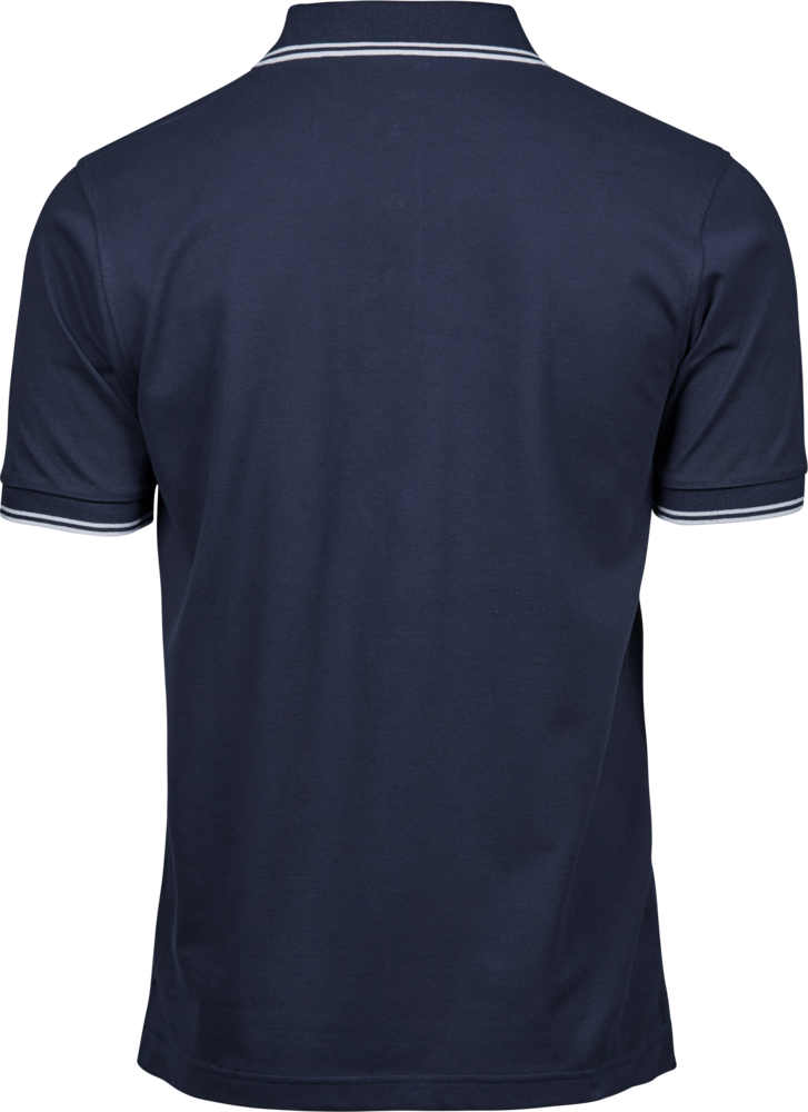 Luxury Stripe Stretch Polo, Navy/Hvid, Herre, Teejays - Style 1407
