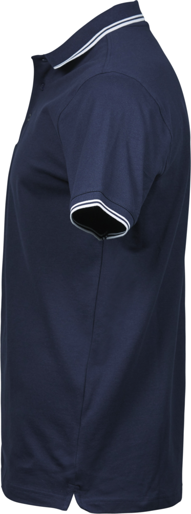 Luxury Stripe Stretch Polo, Navy/Hvid, Herre, Teejays - Style 1407