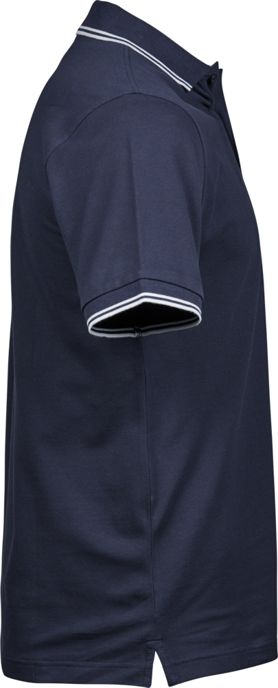 Luxury Stripe Stretch Polo, Navy/Hvid, Herre, Teejays - Style 1407