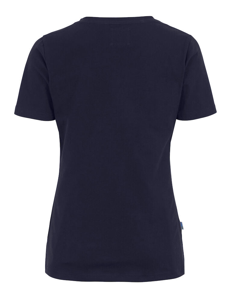 Slim Fit V-hals T-shirt, Navy - Dame - Cottover 141025