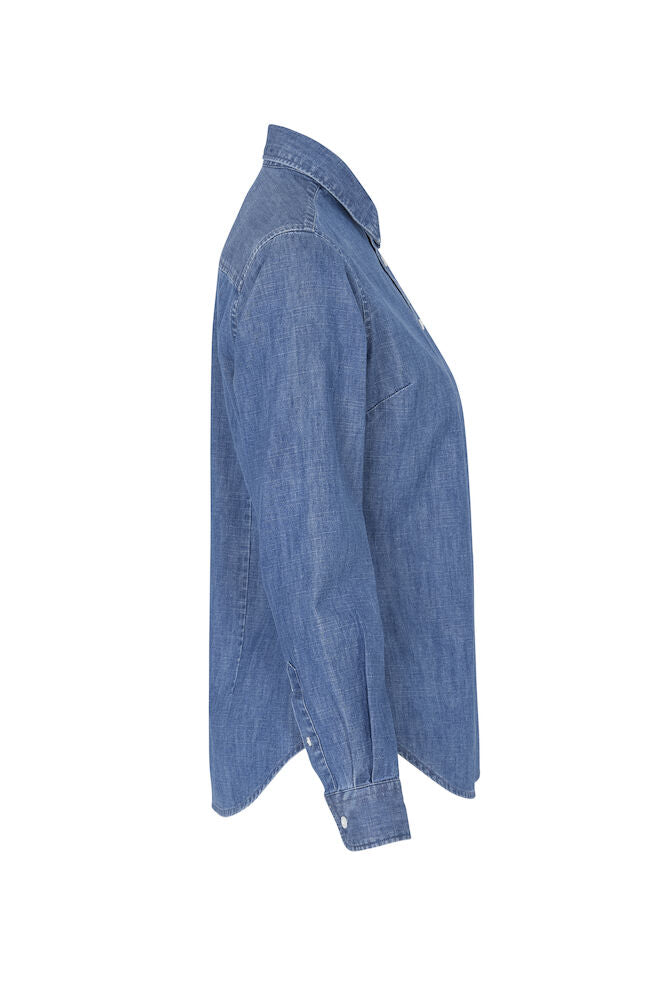 Denim Skjorte, Blå - Dame - Cottover 141035