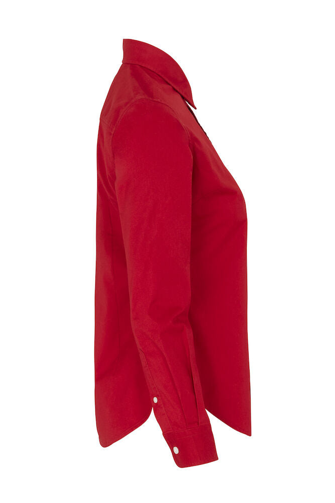 Twill Skjorte, Rød - Dame - Cottover 141037
