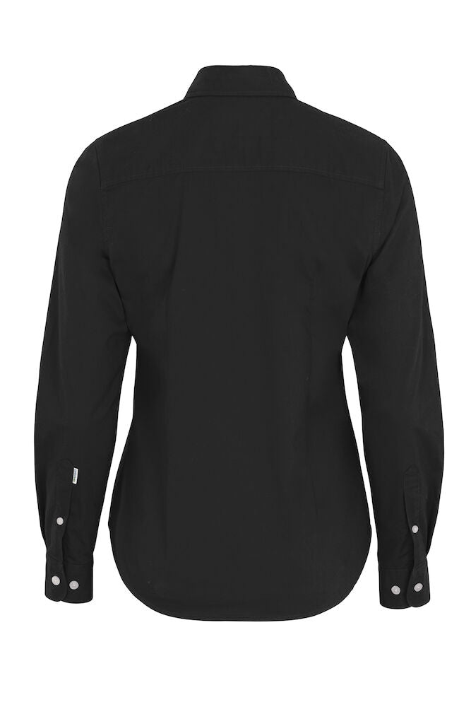 Twill Skjorte, Sort - Dame - Cottover 141037
