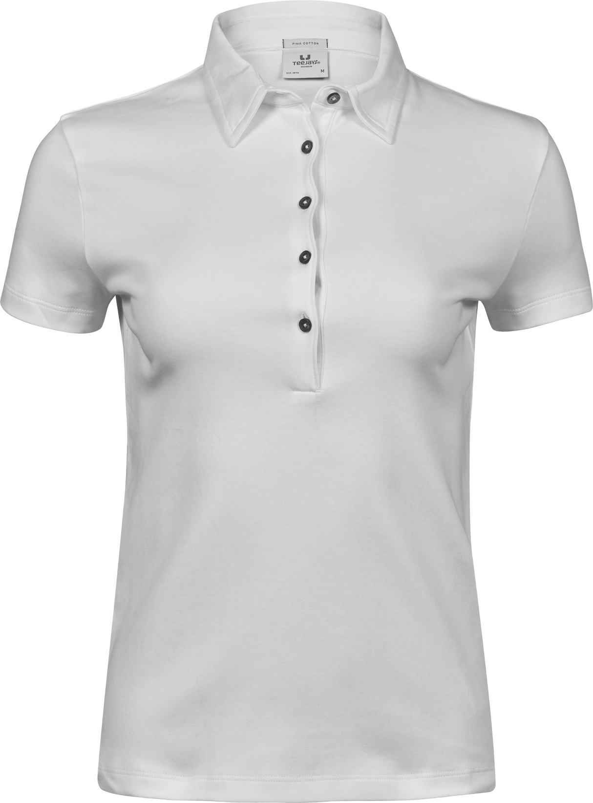 Bomulds Polo Dame - Hvid - Teejays 1441