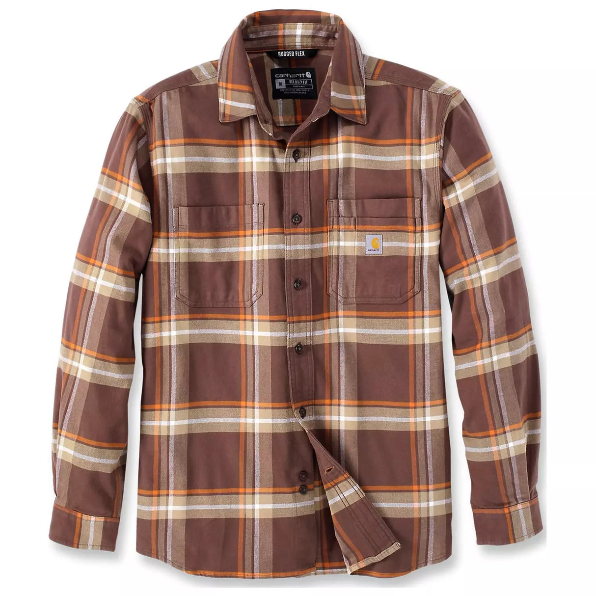 Midweight flannelskjorte, Herre, Chestnut - Carhartt 105945 - B57