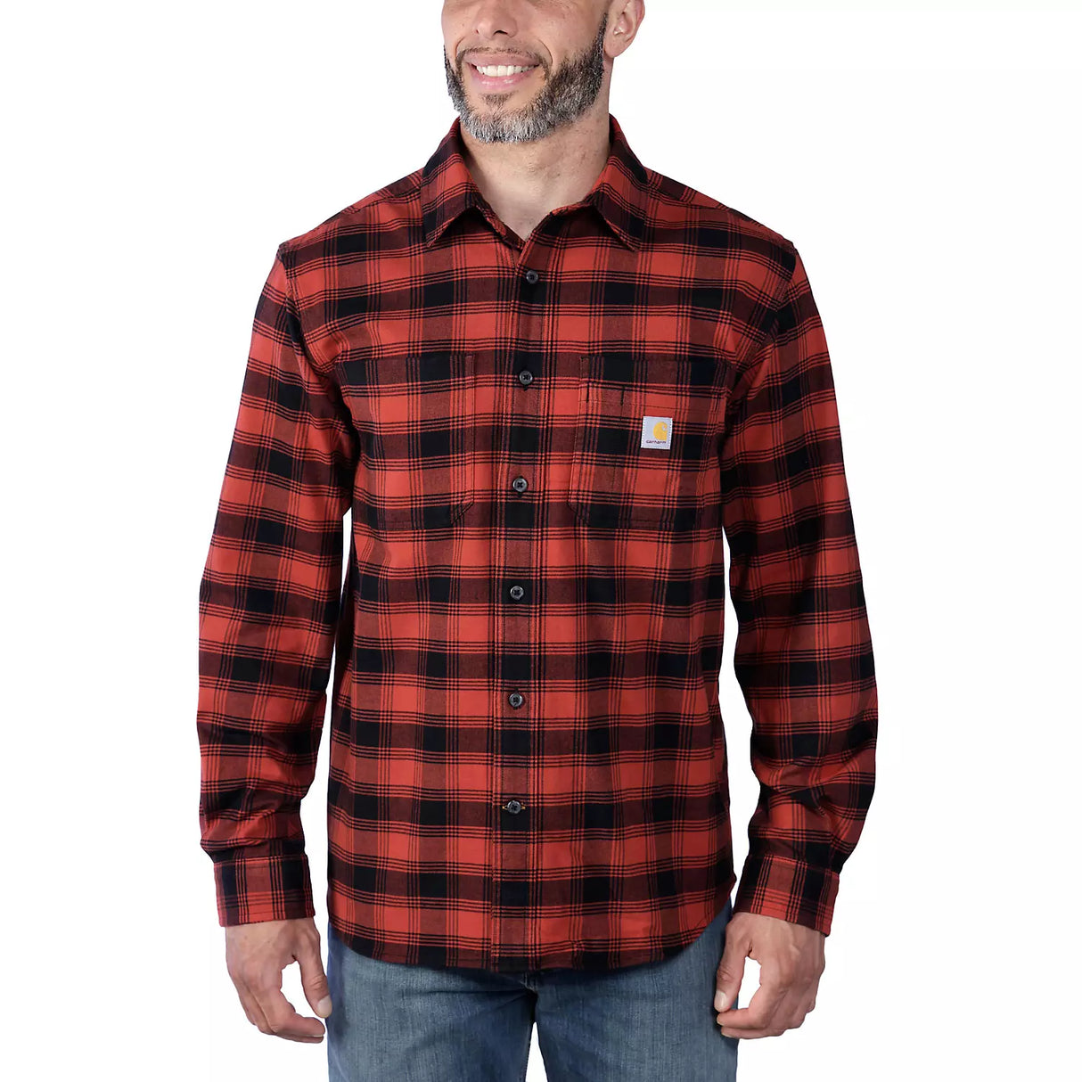 Midweight flannelskjorte, Herre, Red ochre - Carhartt 105945 - R81