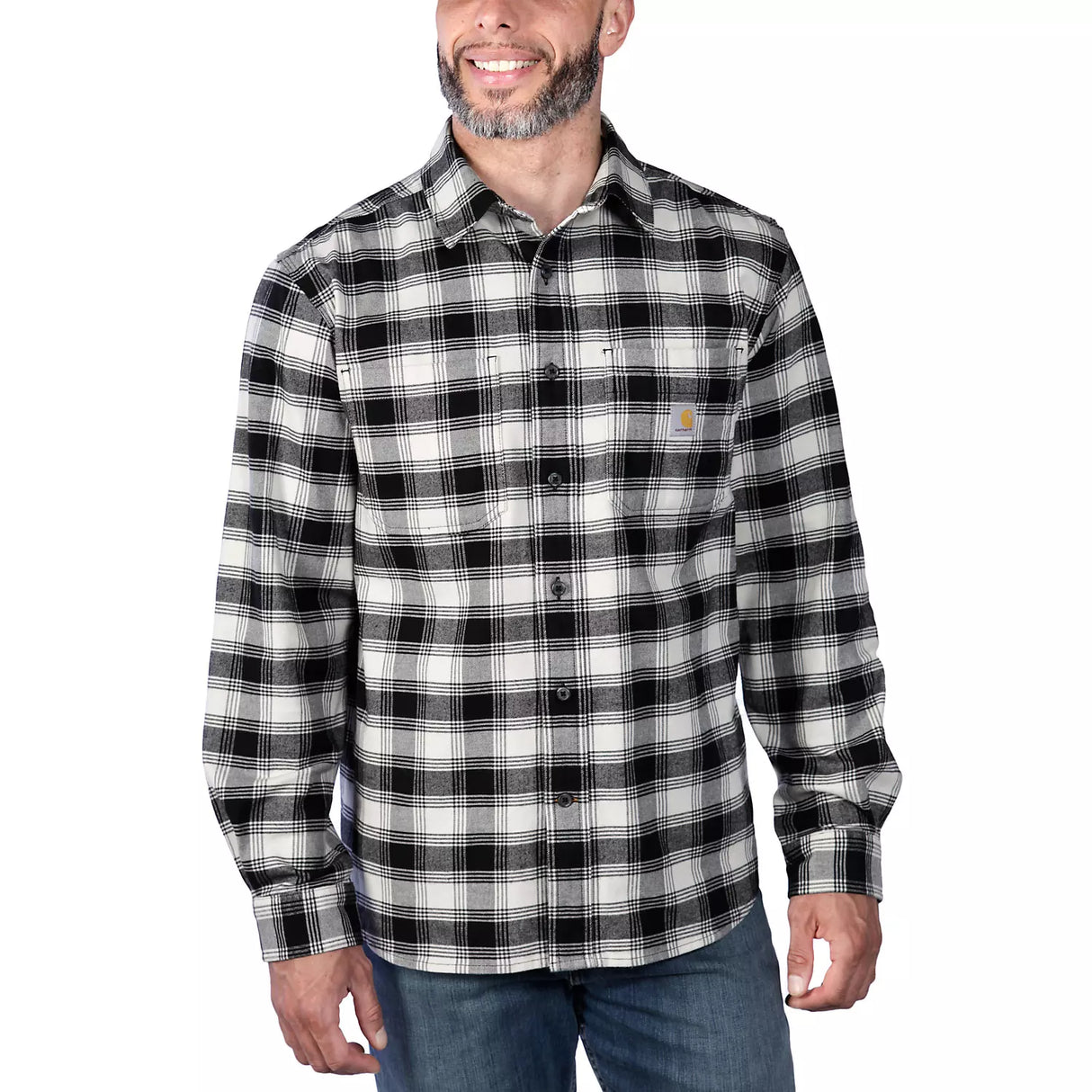 Midweight flannelskjorte, Herre, Malt - Carhartt 105945 - W03 -