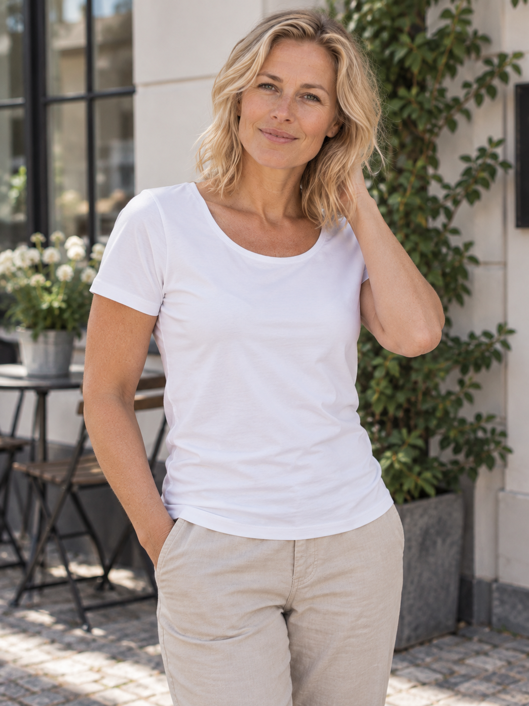 Lady Classic Tee, Hvid