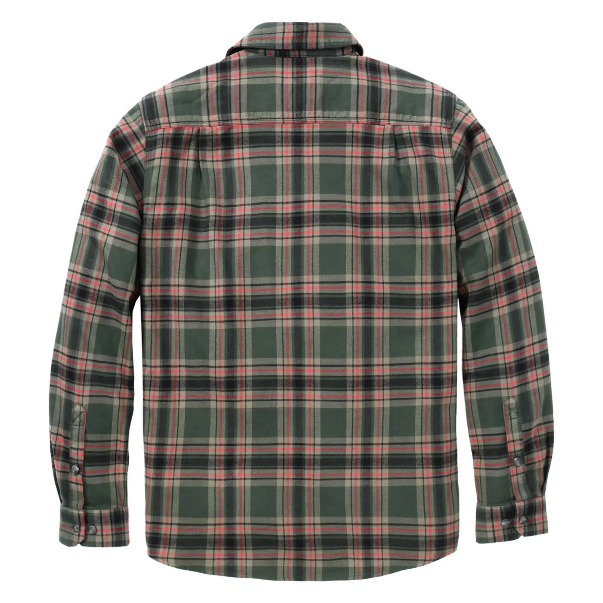 Carhartt flannelskjorte med lange ærmer, Forestry Green/Amber Terrain - 107010