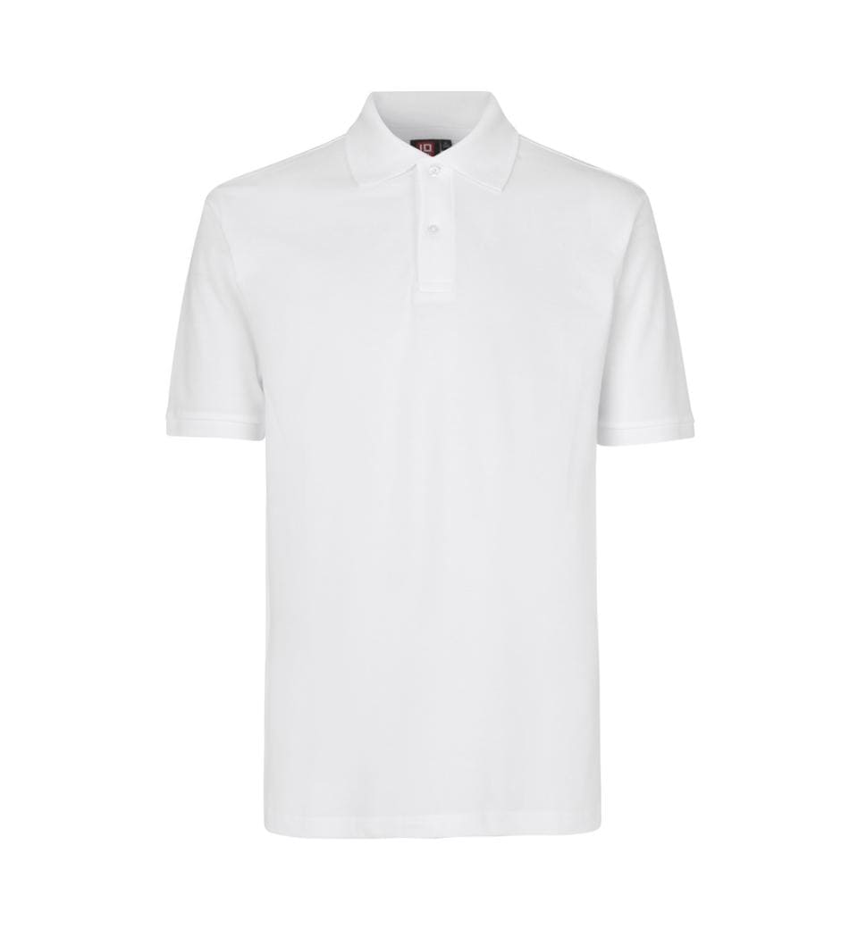 Klassisk Herre Polo T-shirt – 100% Bomuld, Regular Fit, Hvid - 2020