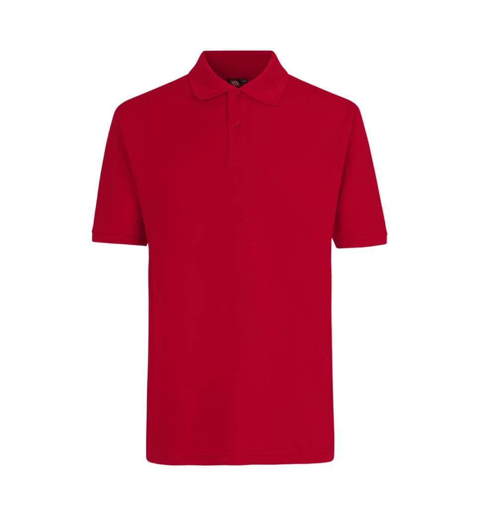 Klassisk Herre Polo T-shirt – 100% Bomuld, Regular Fit, Rød - 2020