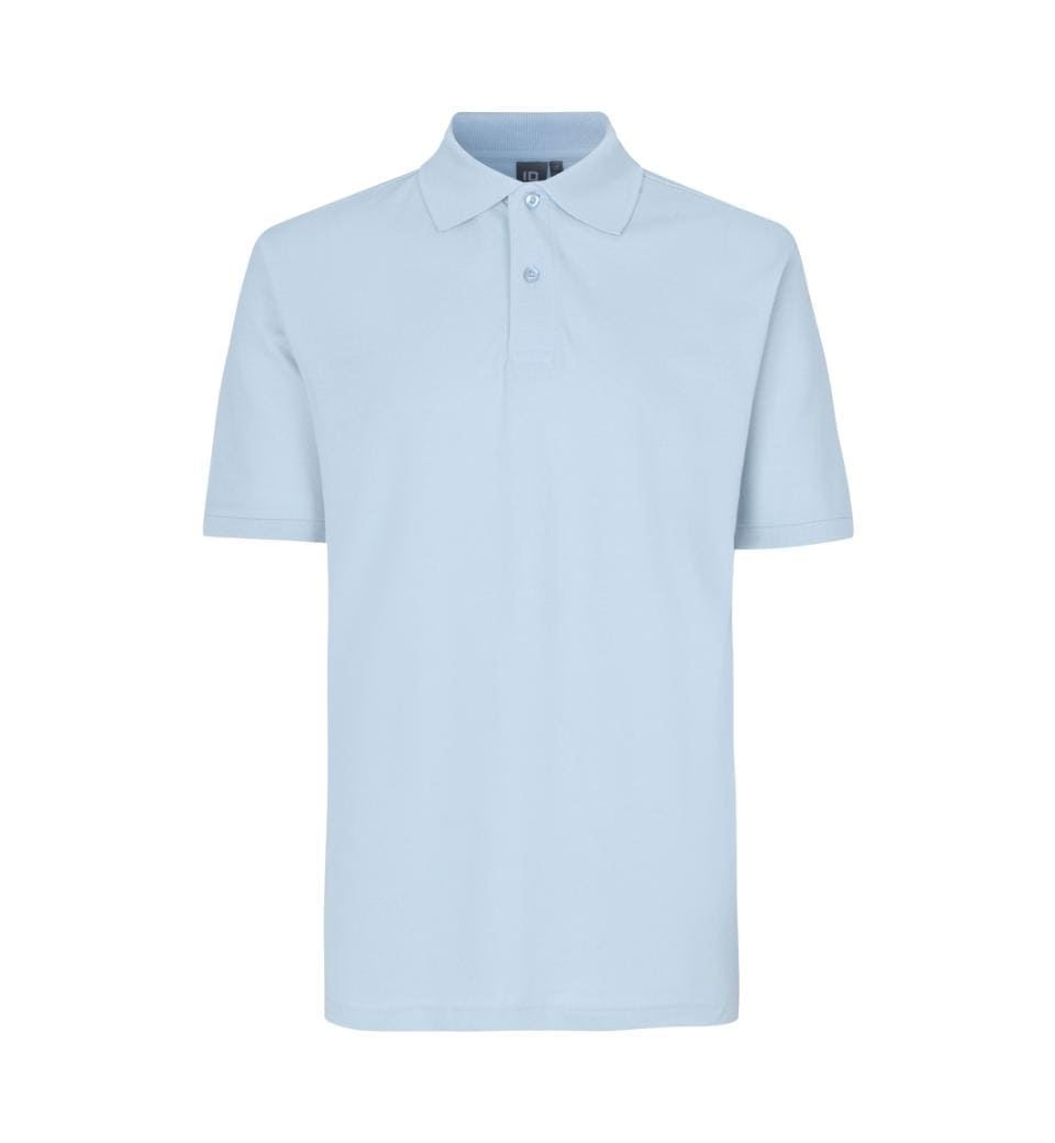 Klassisk Herre Polo T-shirt – 100% Bomuld, Regular Fit, Lys blå - 2020