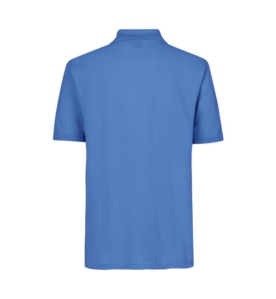 Klassisk Herre Polo T-shirt – 100% Bomuld, Regular Fit, Azur - 2020