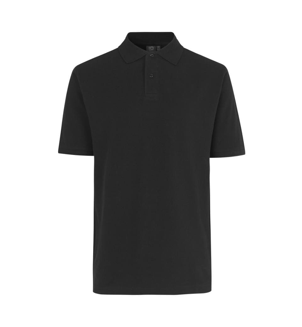 Klassisk Herre Polo T-shirt – 100% Bomuld, Regular Fit, Sort - 2020