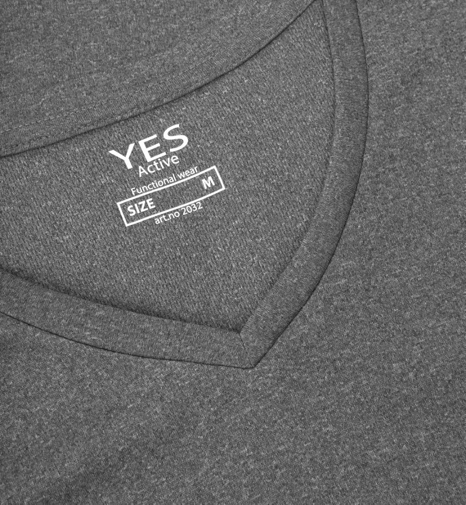 YES Active T-shirt - Dame - Grå Melange - ID 2032