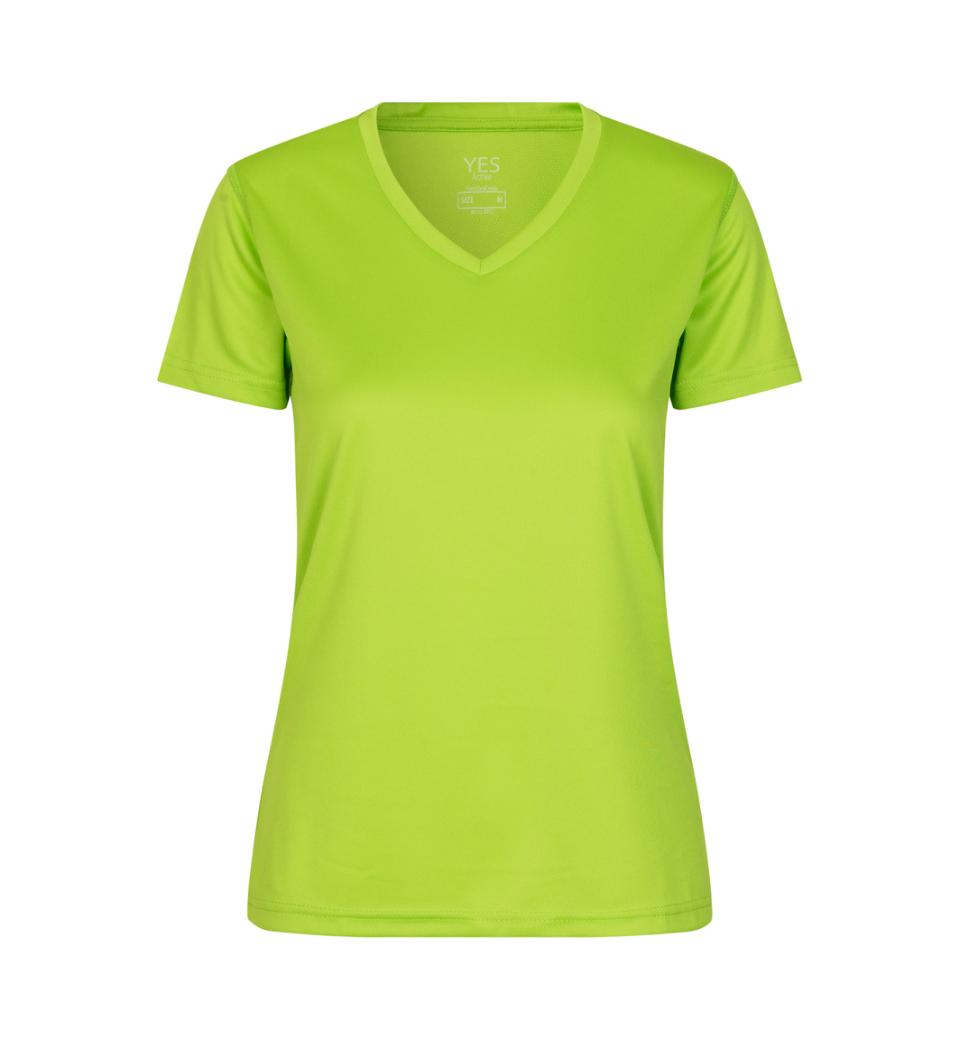 YES Active T-shirt - Dame - Lime - ID 2032