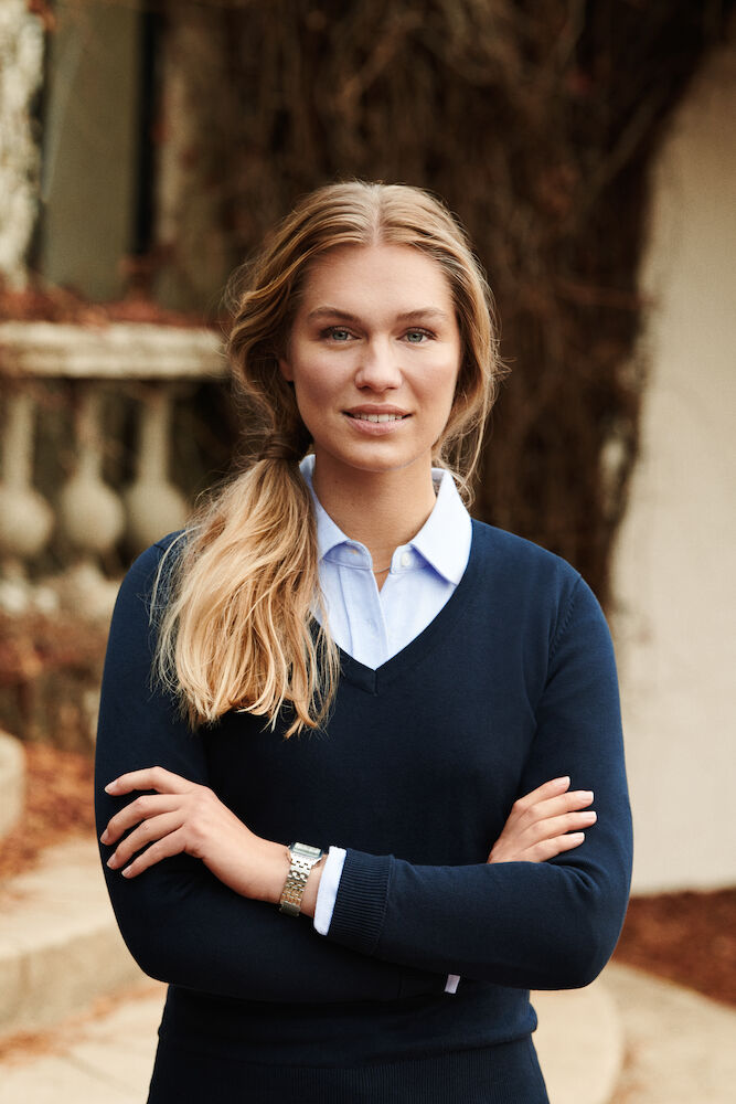 Ashland Trøje Med V-hals, Navy - Dame - James Harvest 2122505