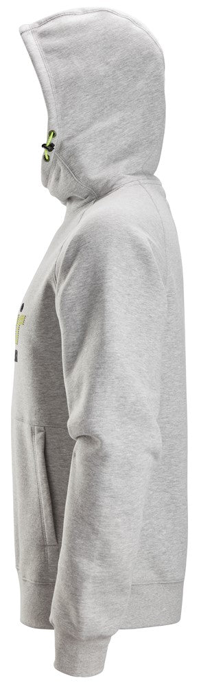 Snickers Logo hættetrøje, Grå Melange - 2845 - 2800