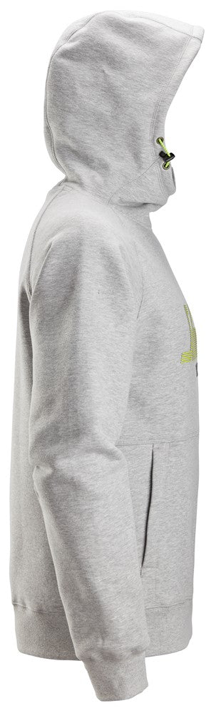 Snickers Logo hættetrøje, Grå Melange - 2845 - 2800