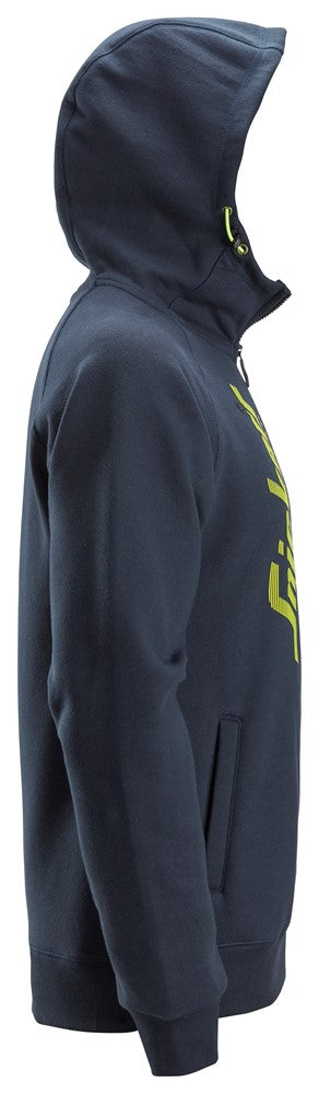 Snickers hættetrøje med lang lynlås, Navy - 2846 - 9500