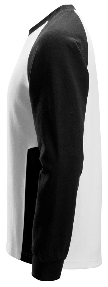 Tofarvet Sweatshirt, Hvid/Sort - Snickers 2840 - 0904