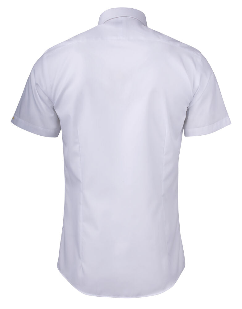 Strygefri Slim Fit Skjorte – Yellow Bow 50 K/Æ i Twill, Herre, Hvid - J.Harvest & Frost 2905022