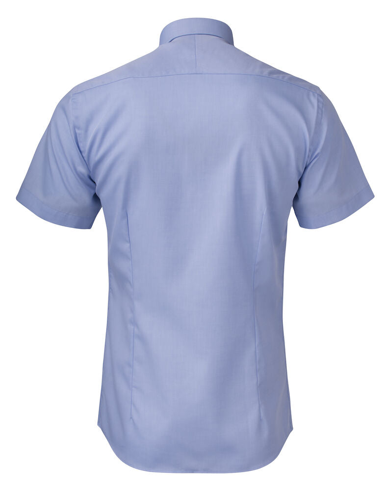 Strygefri Slim Fit Skjorte – Yellow Bow 50 K/Æ i Twill, Herre, Blå - J.Harvest & Frost 2905022