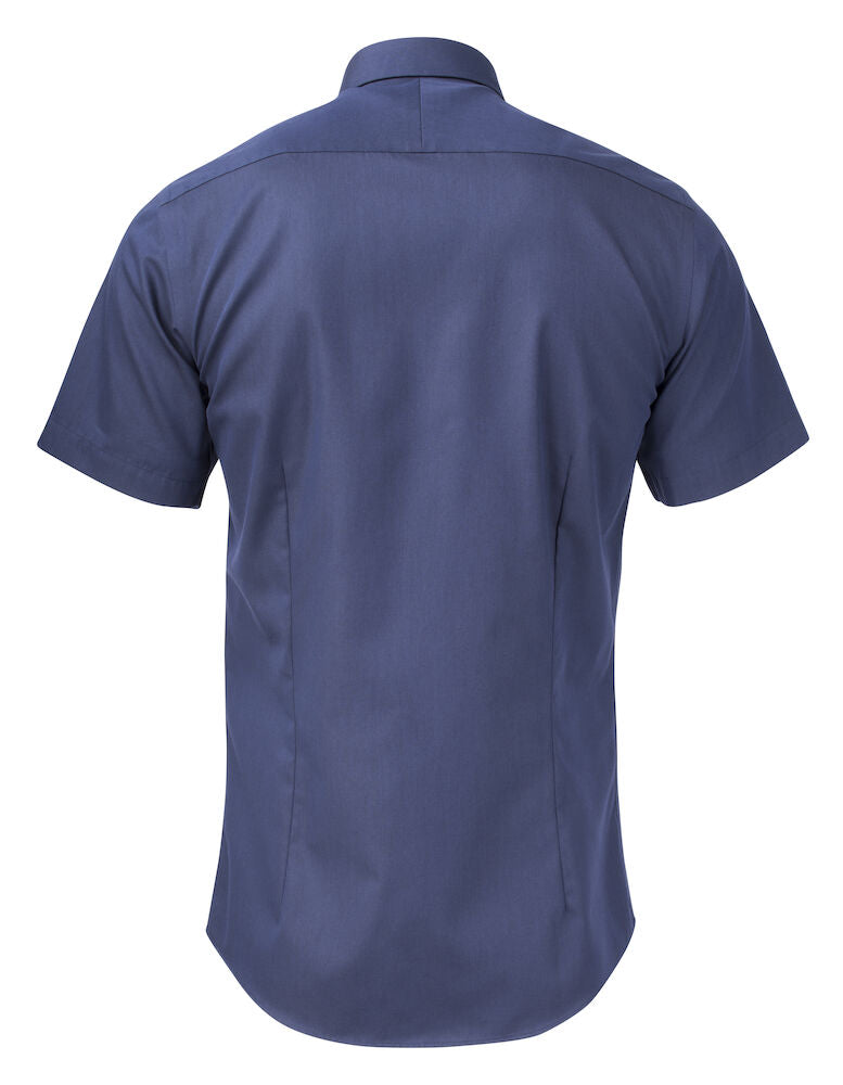 Strygefri Slim Fit Skjorte – Yellow Bow 50 K/Æ i Twill, Herre, Navy - J.Harvest & Frost 2905022