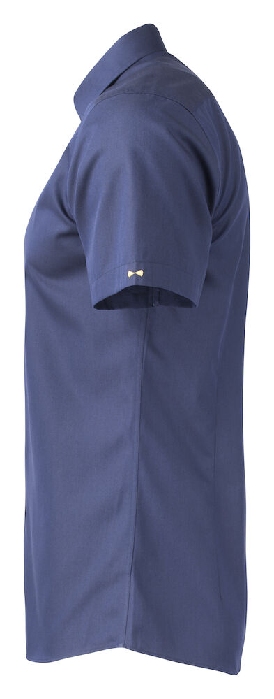 Strygefri Slim Fit Skjorte – Yellow Bow 50 K/Æ i Twill, Herre, Navy - J.Harvest & Frost 2905022