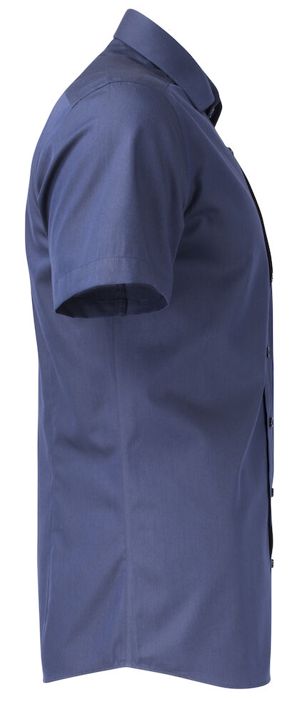 Strygefri Slim Fit Skjorte – Yellow Bow 50 K/Æ i Twill, Herre, Navy - J.Harvest & Frost 2905022