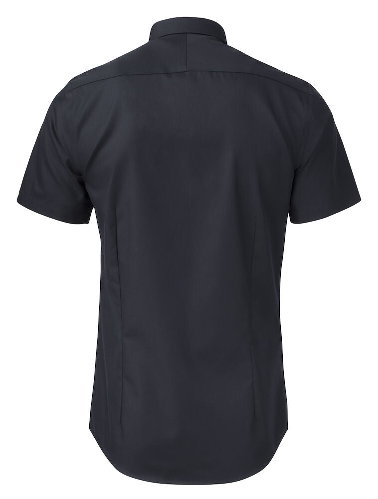 Strygefri Slim Fit Skjorte – Yellow Bow 50 K/Æ i Twill, Herre, Sort - J.Harvest & Frost 2905022