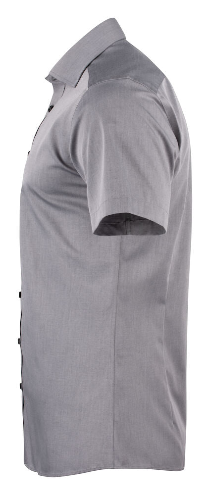 Strygefri Slim Fit Skjorte – Yellow Bow 50 K/Æ i Twill, Herre, Grå - J.Harvest & Frost 2905022