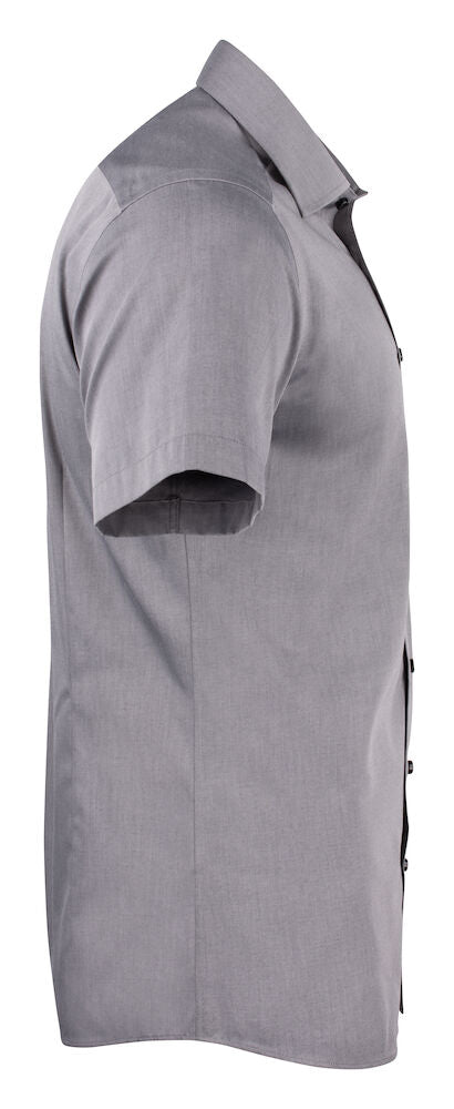 Strygefri Slim Fit Skjorte – Yellow Bow 50 K/Æ i Twill, Herre, Grå - J.Harvest & Frost 2905022