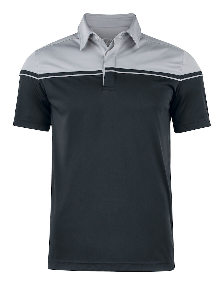Seabeck Polo, Herre, Black/Light Grey - CUTTER & BUCK 354428 - 9993
