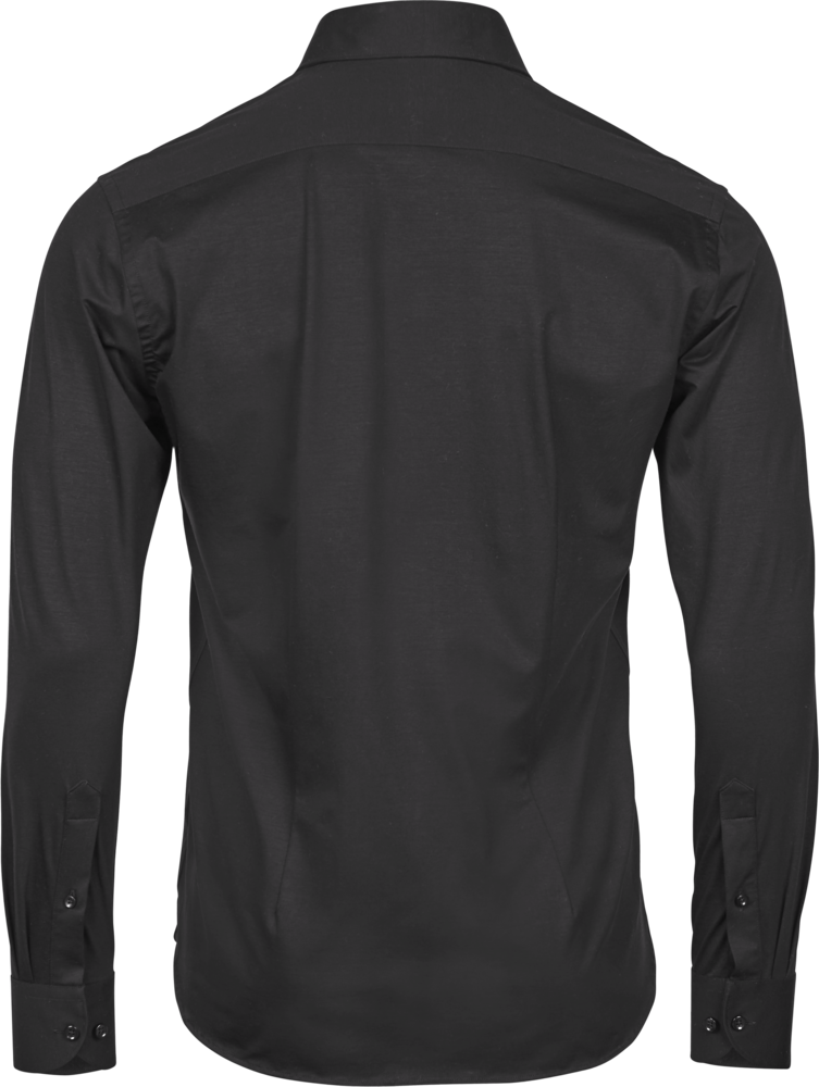 Stretch Skjorte , Sort, Herre - Style 4030