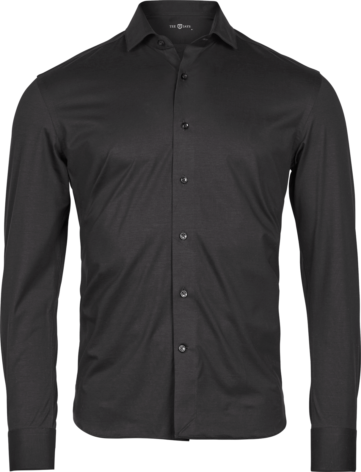 Stretch Skjorte , Sort, Herre - Style 4030