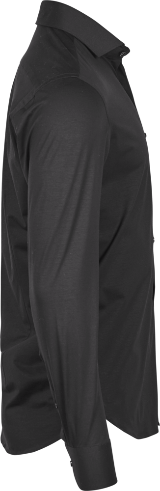 Stretch Skjorte , Sort, Herre - Style 4030