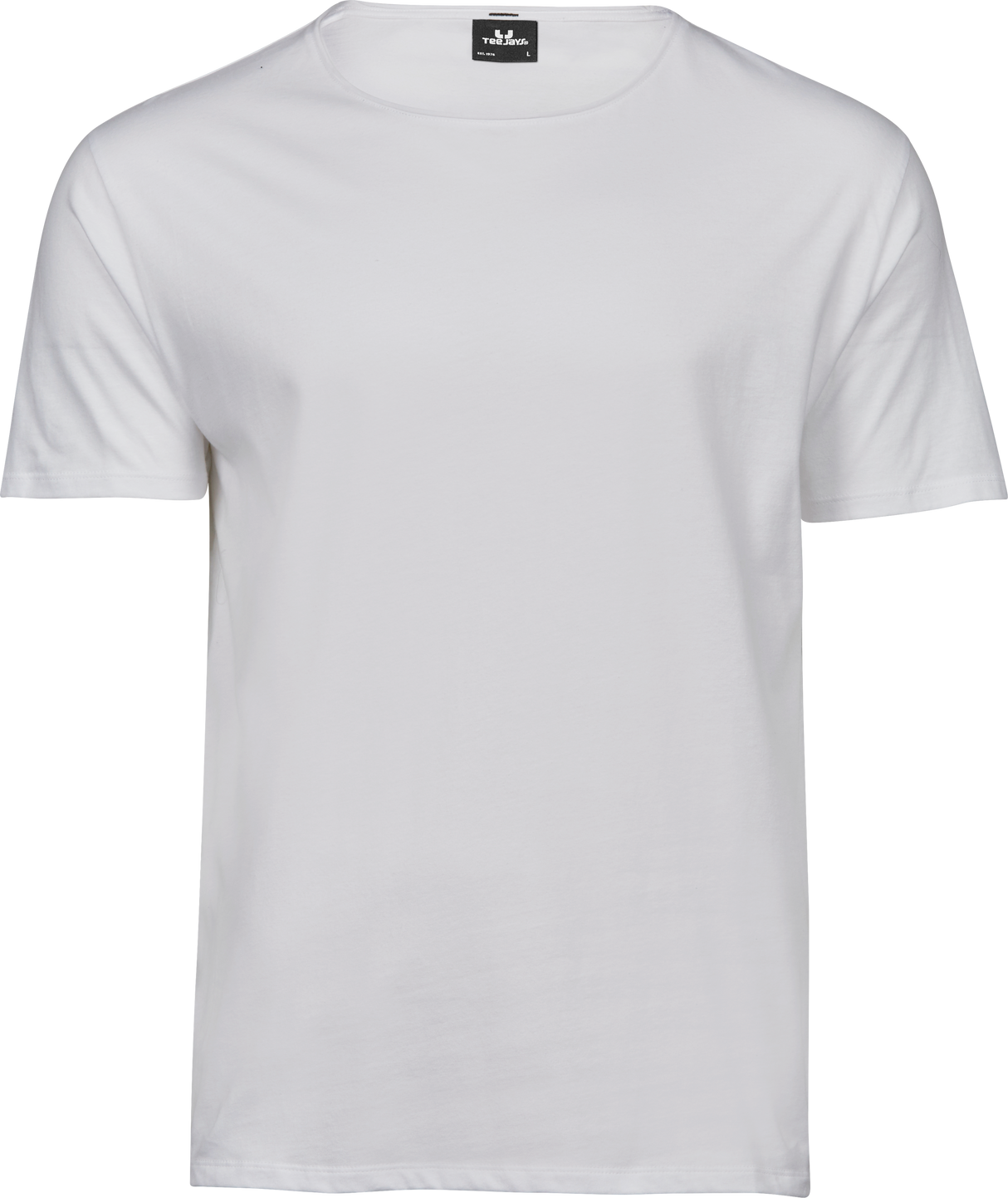 Raw-Edge Tee, Hvid, Herre - Style 5060