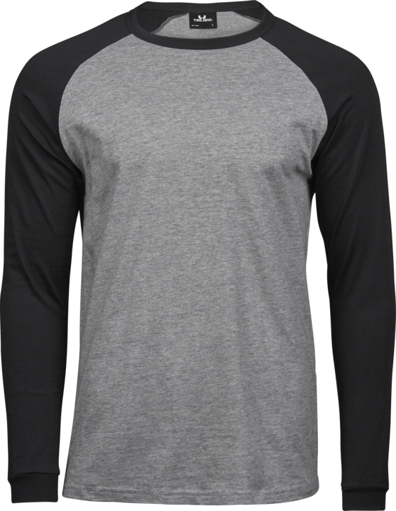 Baseball Tee, Herre, Heather/Black - Teejays 5072