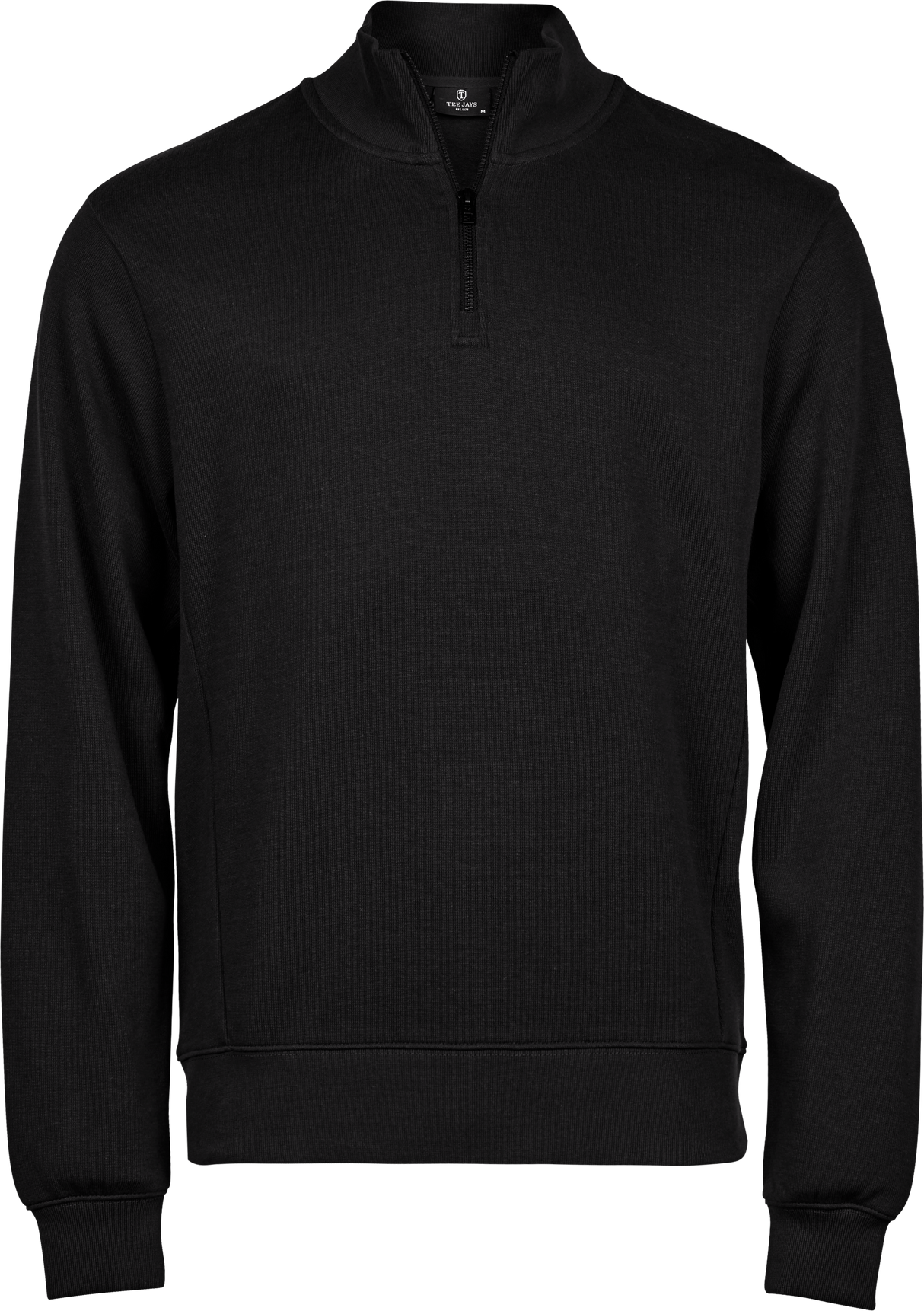 Half-zip sweatshirt, Sort, Herre - Style 5506