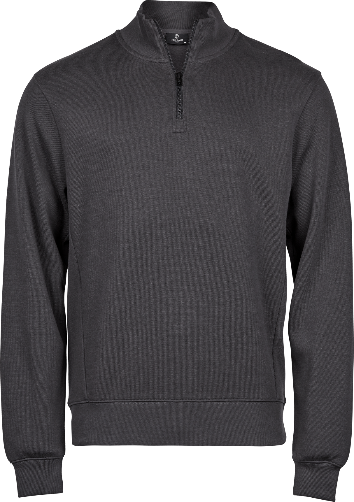 Half-zip sweatshirt, Mørk Grå, Herre - Style 5506
