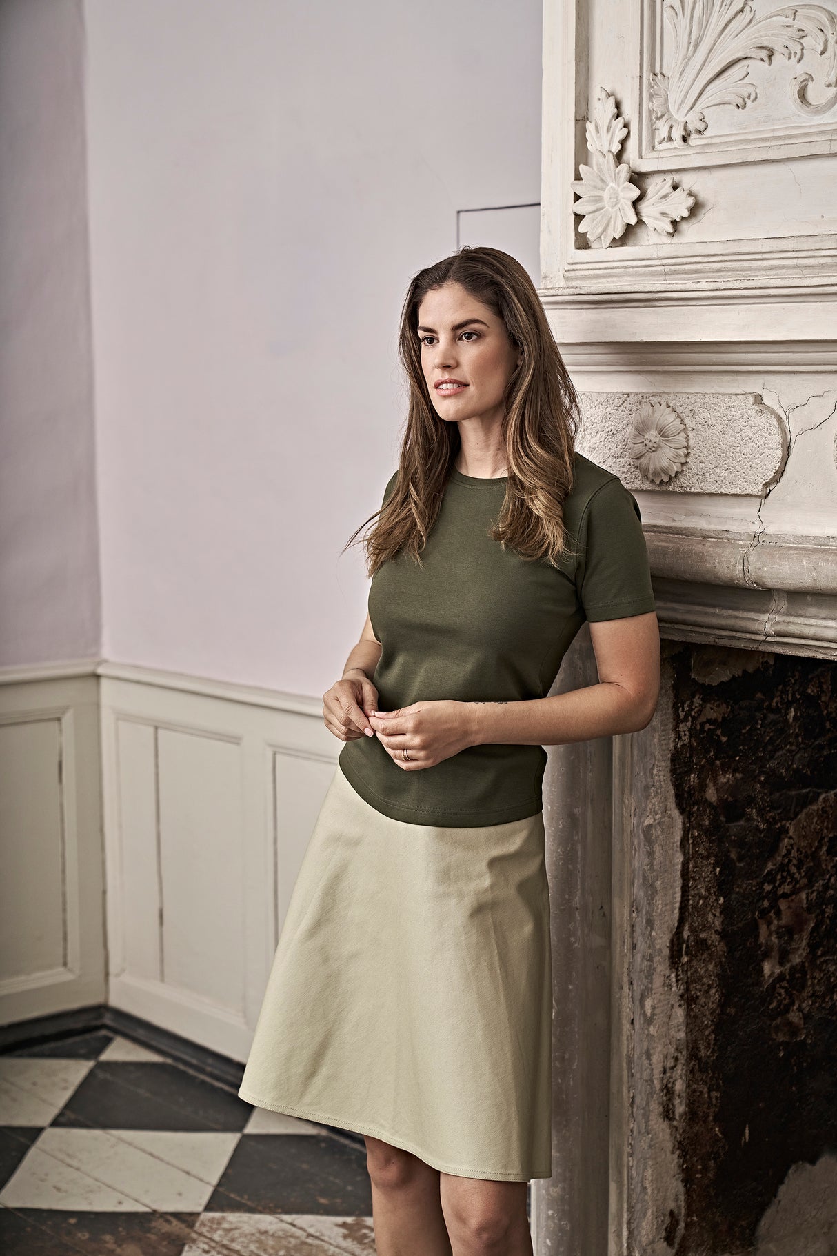 Interlock Tee Dame - Forest Green - Teejays 580